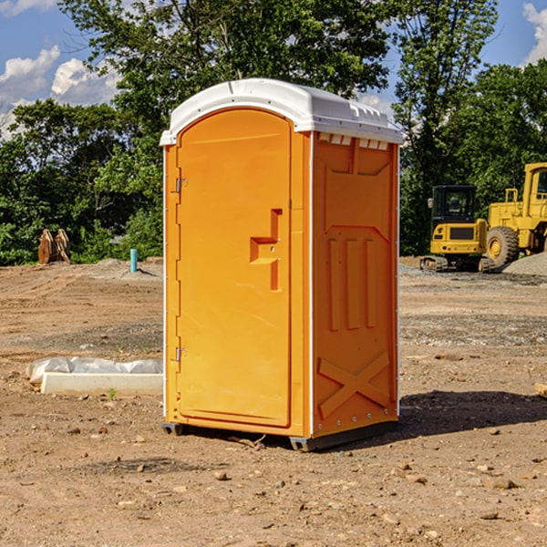 how often are the portable restrooms cleaned and serviced during a rental period in Wayne